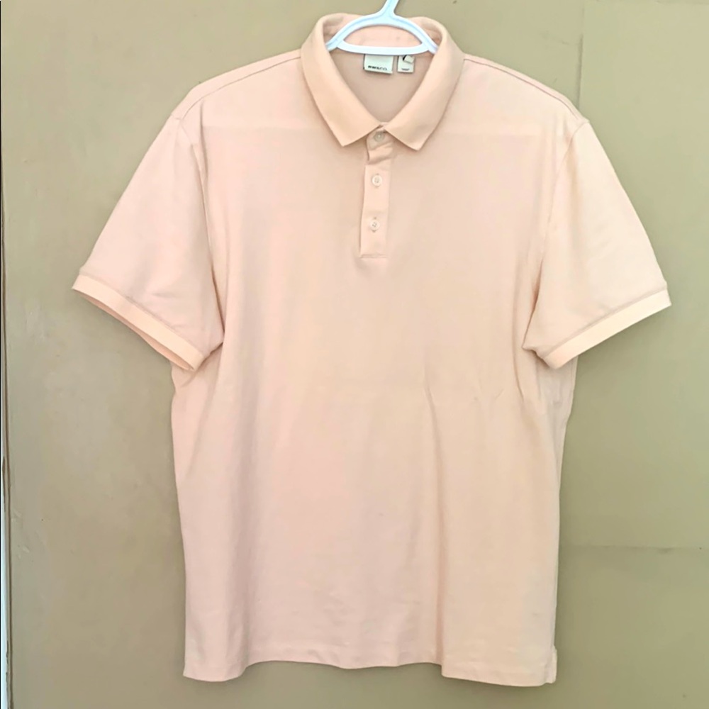 RW&CO Pinkish Cream Polo Shirt Classic Cotton M